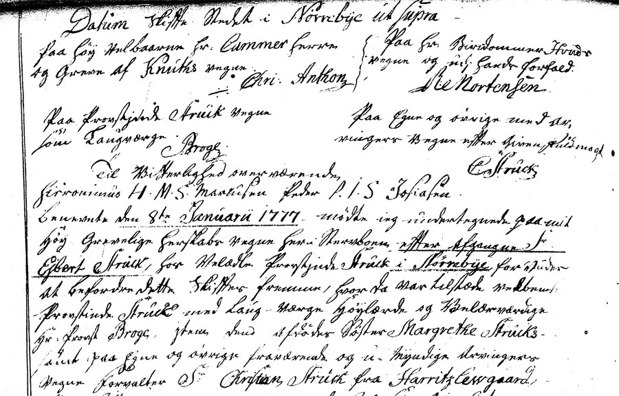 Eiler Struch - Skifte 1776, fol.97